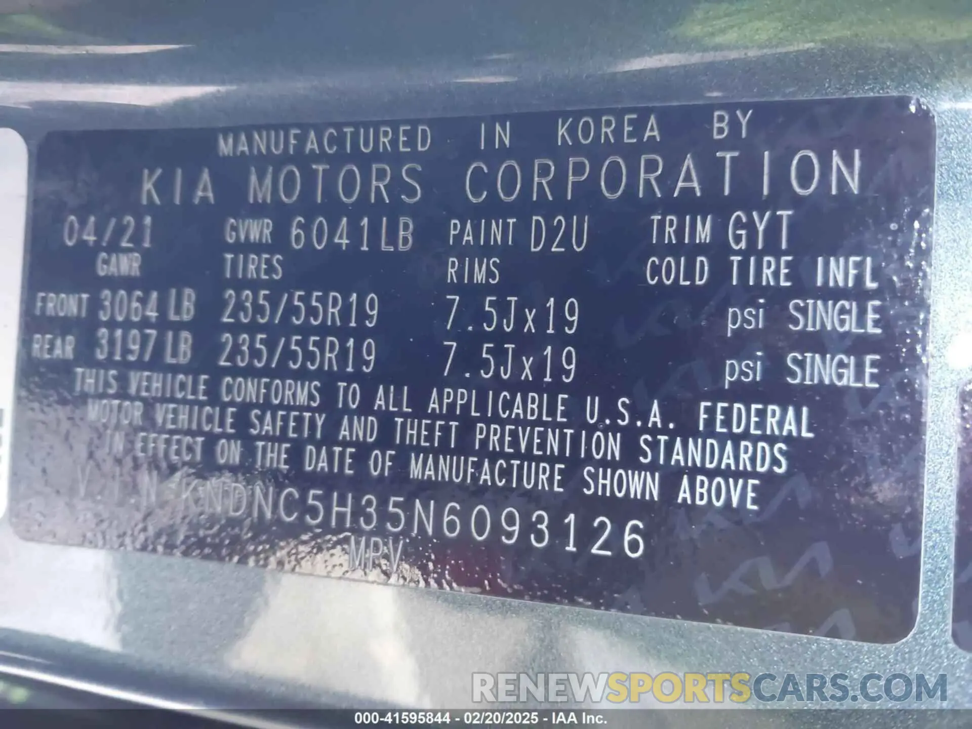 9 fotografías del automóvil dañado KNDNC5H35N6093126 KIA CARNIVAL MPV 2022