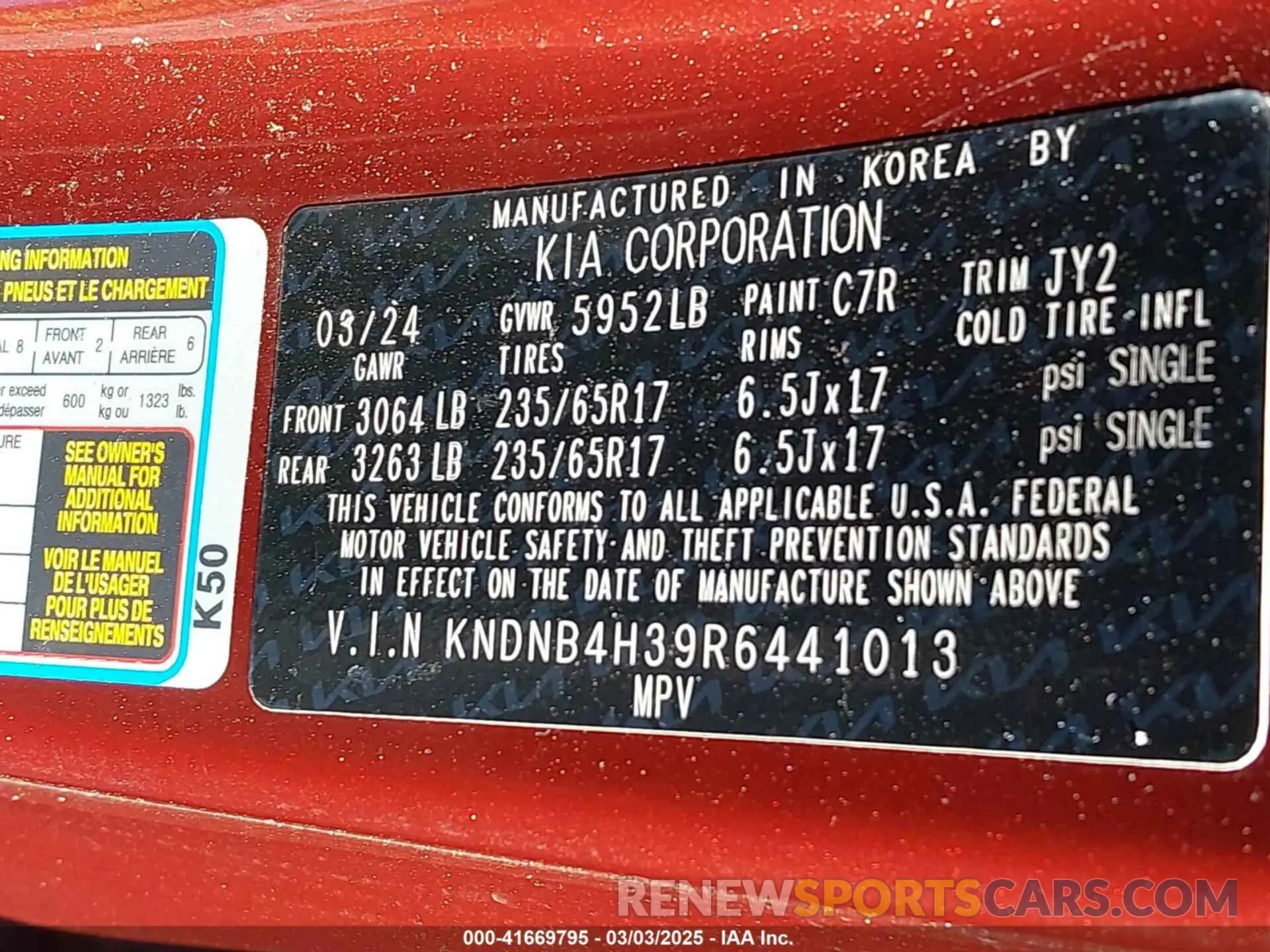 9 fotografías del automóvil dañado KNDNB4H39R6441013 KIA CARNIVAL MPV 2024