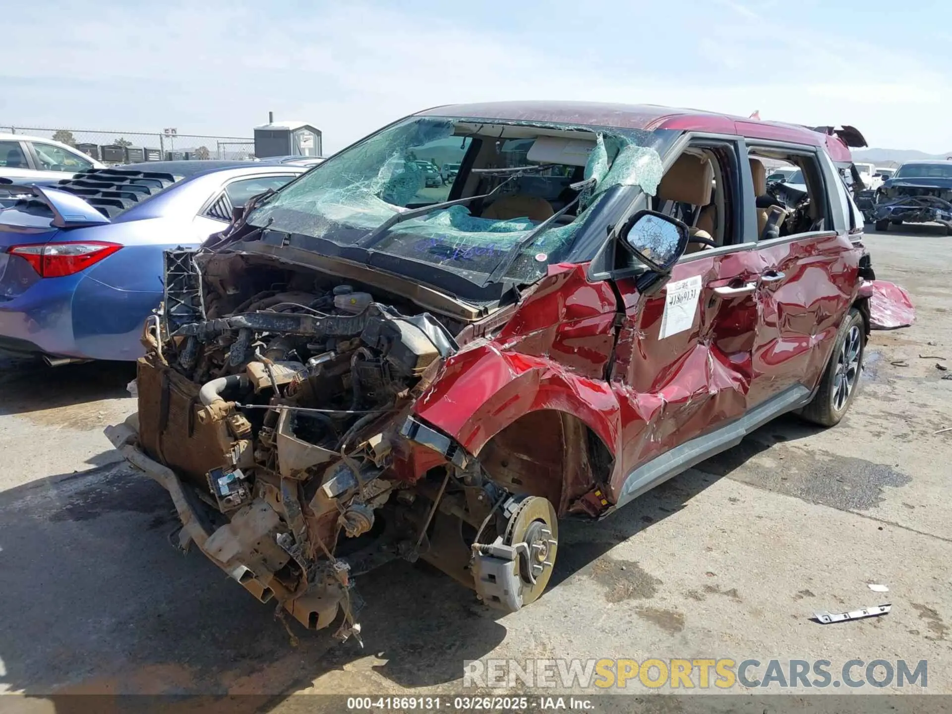 2 fotografías del automóvil dañado KNDNC5H39R6391040 KIA CARNIVAL MPV 2024