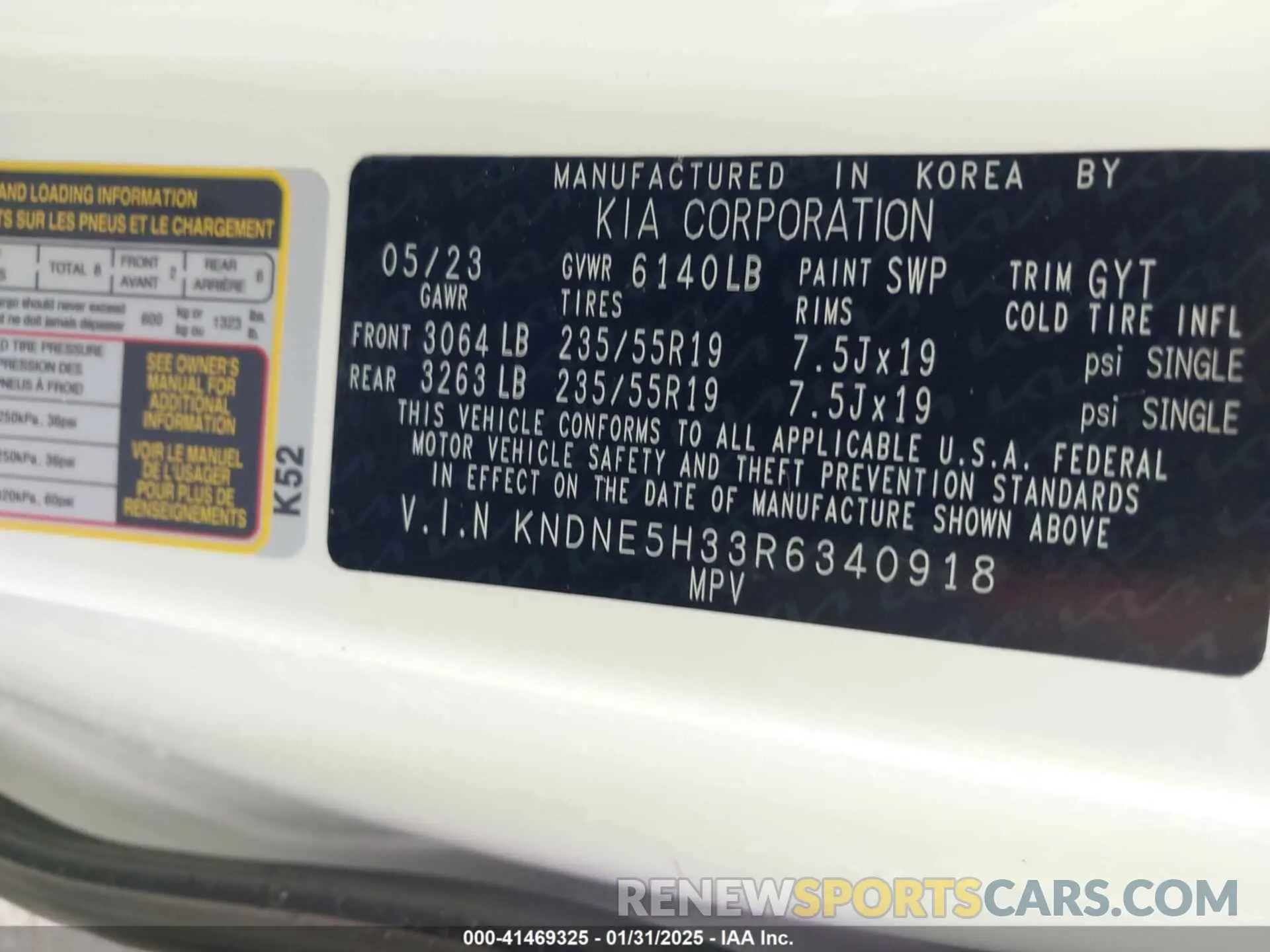 9 fotografías del automóvil dañado KNDNE5H33R6340918 KIA CARNIVAL MPV 2024