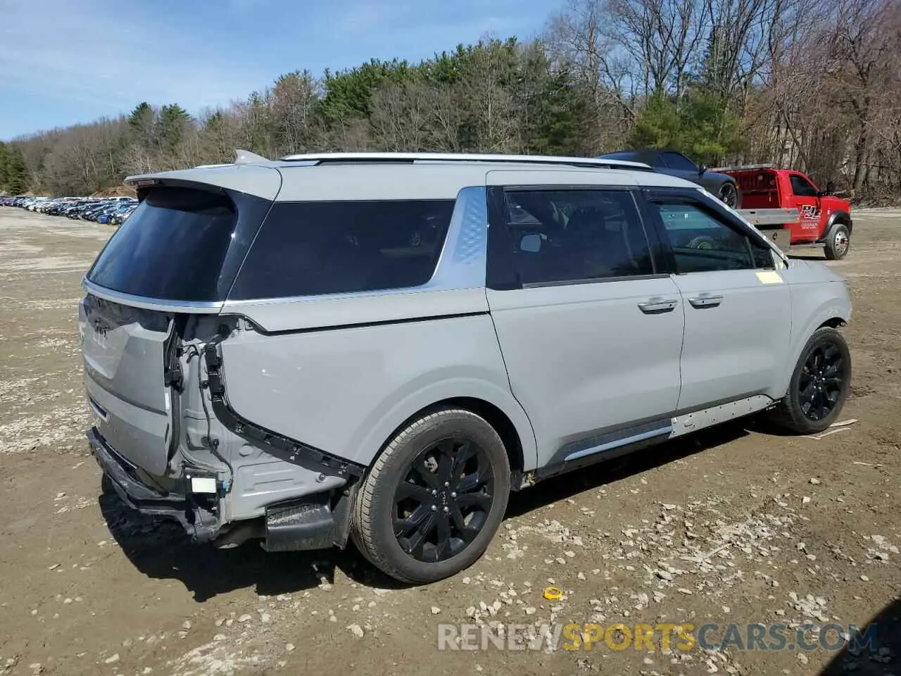 3 fotografías del automóvil dañado KNDNE5H30N6062019 KIA CARNIVAL S 2022