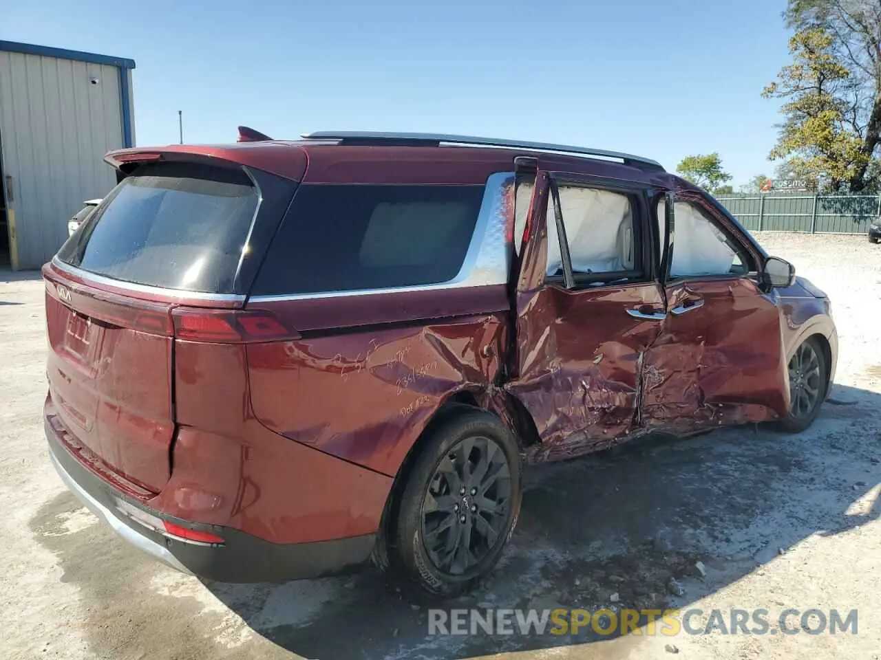 3 fotografías del automóvil dañado KNDNE5H32N6067285 KIA CARNIVAL S 2022