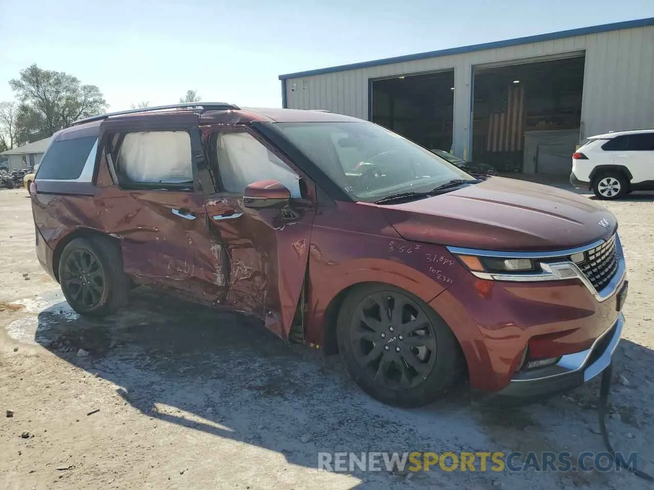 4 fotografías del automóvil dañado KNDNE5H32N6067285 KIA CARNIVAL S 2022