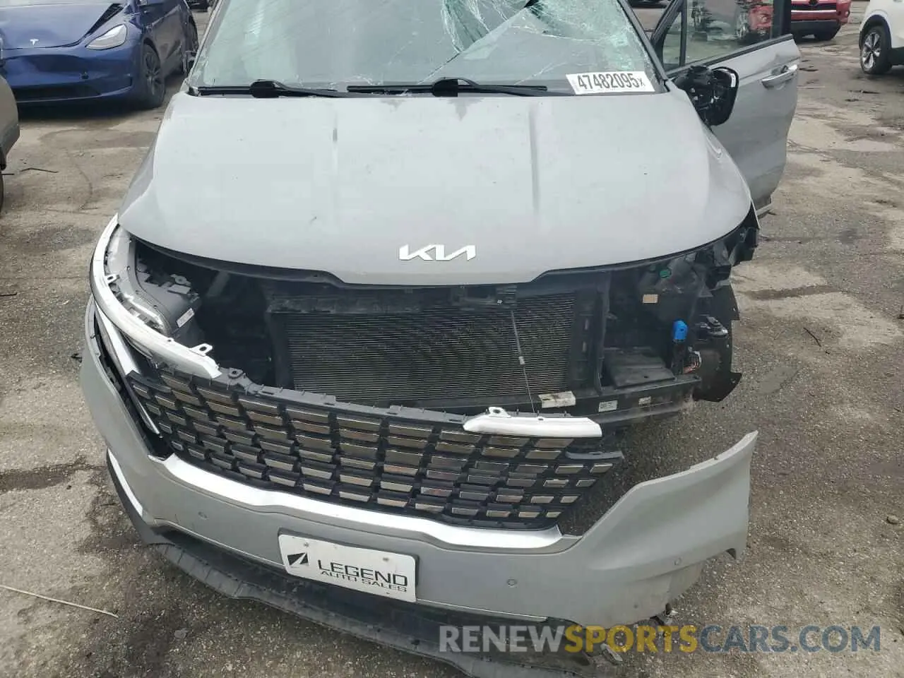 12 fotografías del automóvil dañado KNDNE5H36N6108081 KIA CARNIVAL S 2022