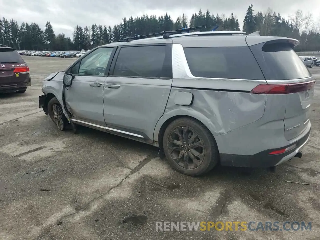 2 fotografías del automóvil dañado KNDNE5H36N6108081 KIA CARNIVAL S 2022