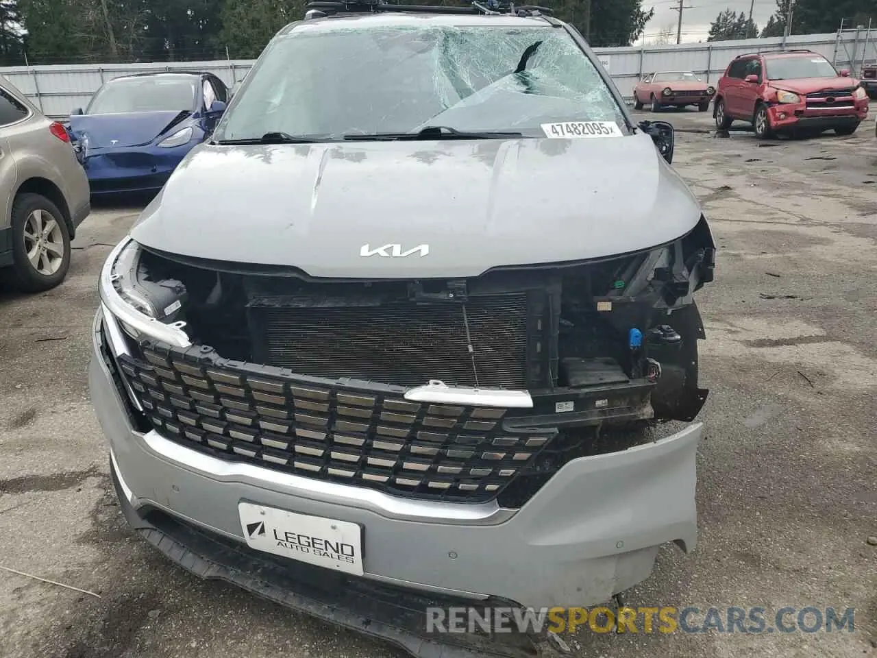 5 fotografías del automóvil dañado KNDNE5H36N6108081 KIA CARNIVAL S 2022
