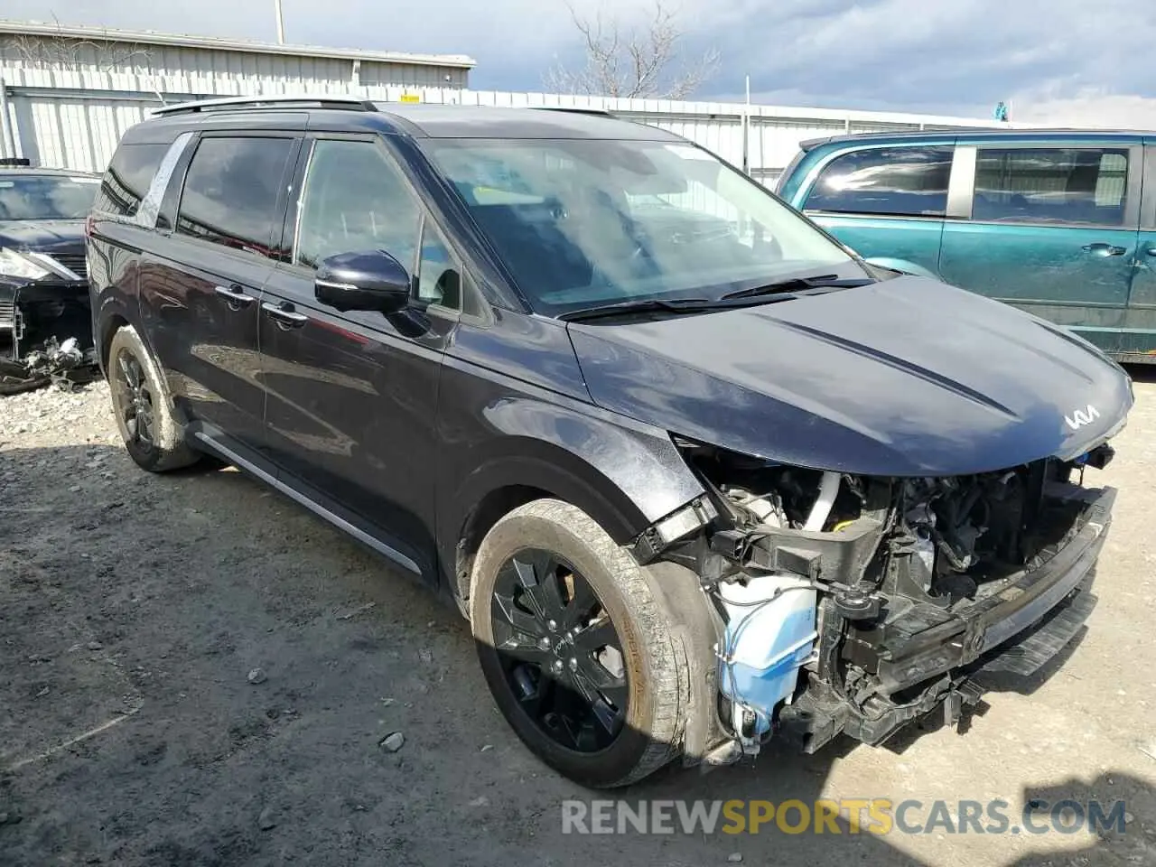 4 fotografías del automóvil dañado KNDNE5H3XN6071780 KIA CARNIVAL S 2022