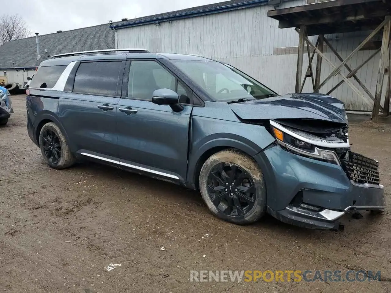 4 fotografías del automóvil dañado KNDNE5H3XN6101439 KIA CARNIVAL S 2022
