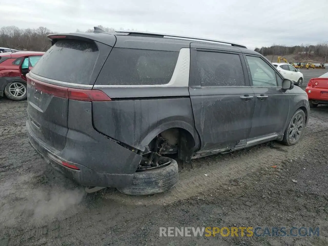 3 fotografías del automóvil dañado KNDNE5H32P6291935 KIA CARNIVAL S 2023