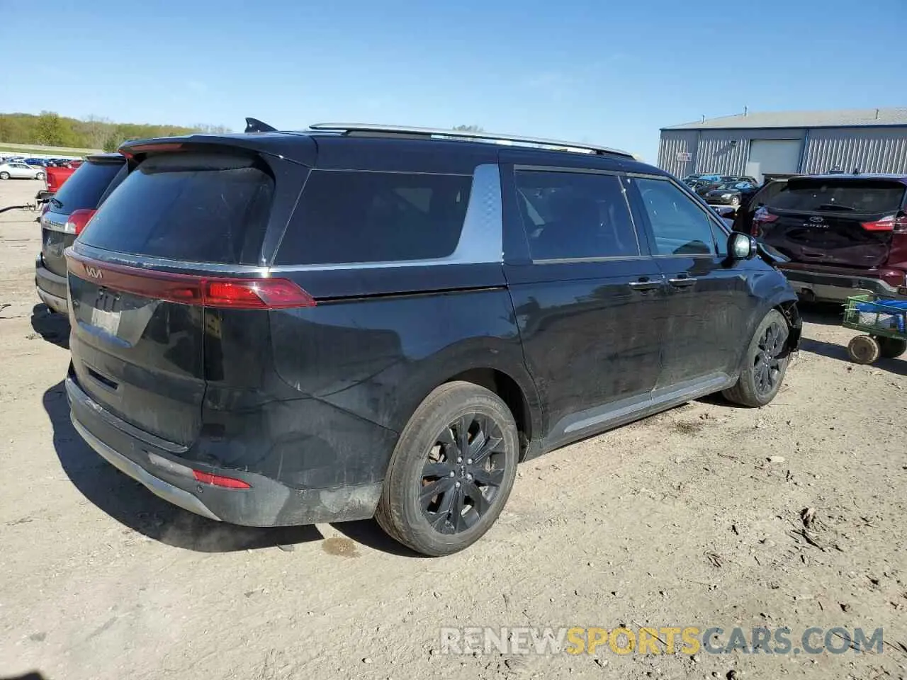 3 fotografías del automóvil dañado KNDNE5H38P6221226 KIA CARNIVAL S 2023