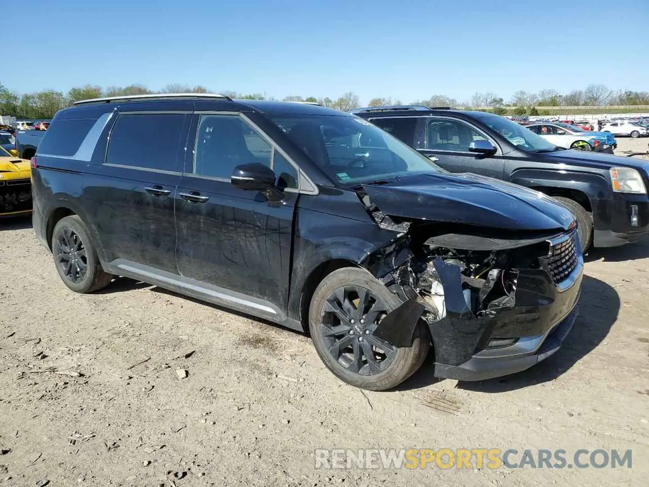 4 fotografías del automóvil dañado KNDNE5H38P6221226 KIA CARNIVAL S 2023