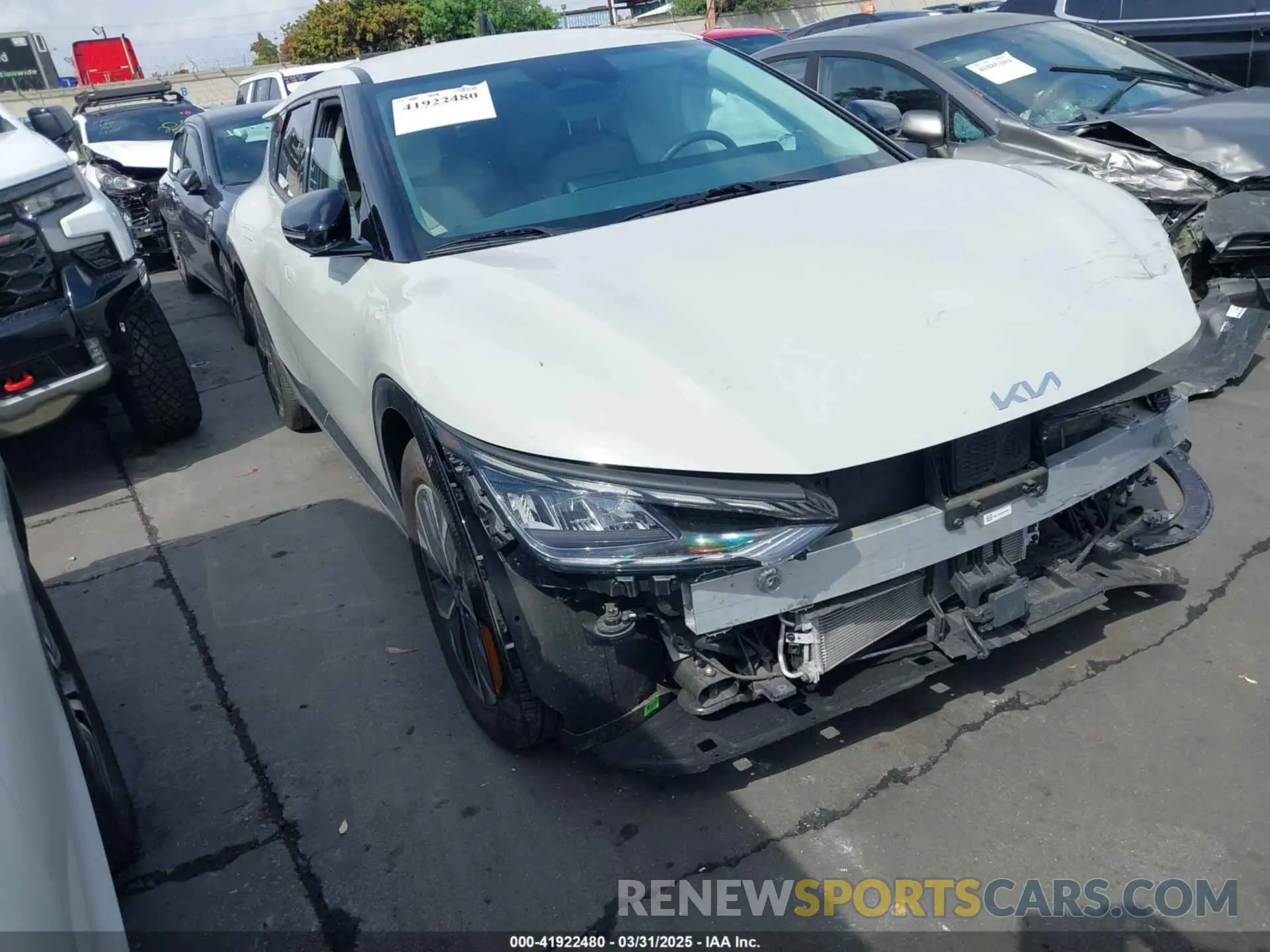 1 fotografías del automóvil dañado KNDC34LA8N5047206 KIA EV6 2022