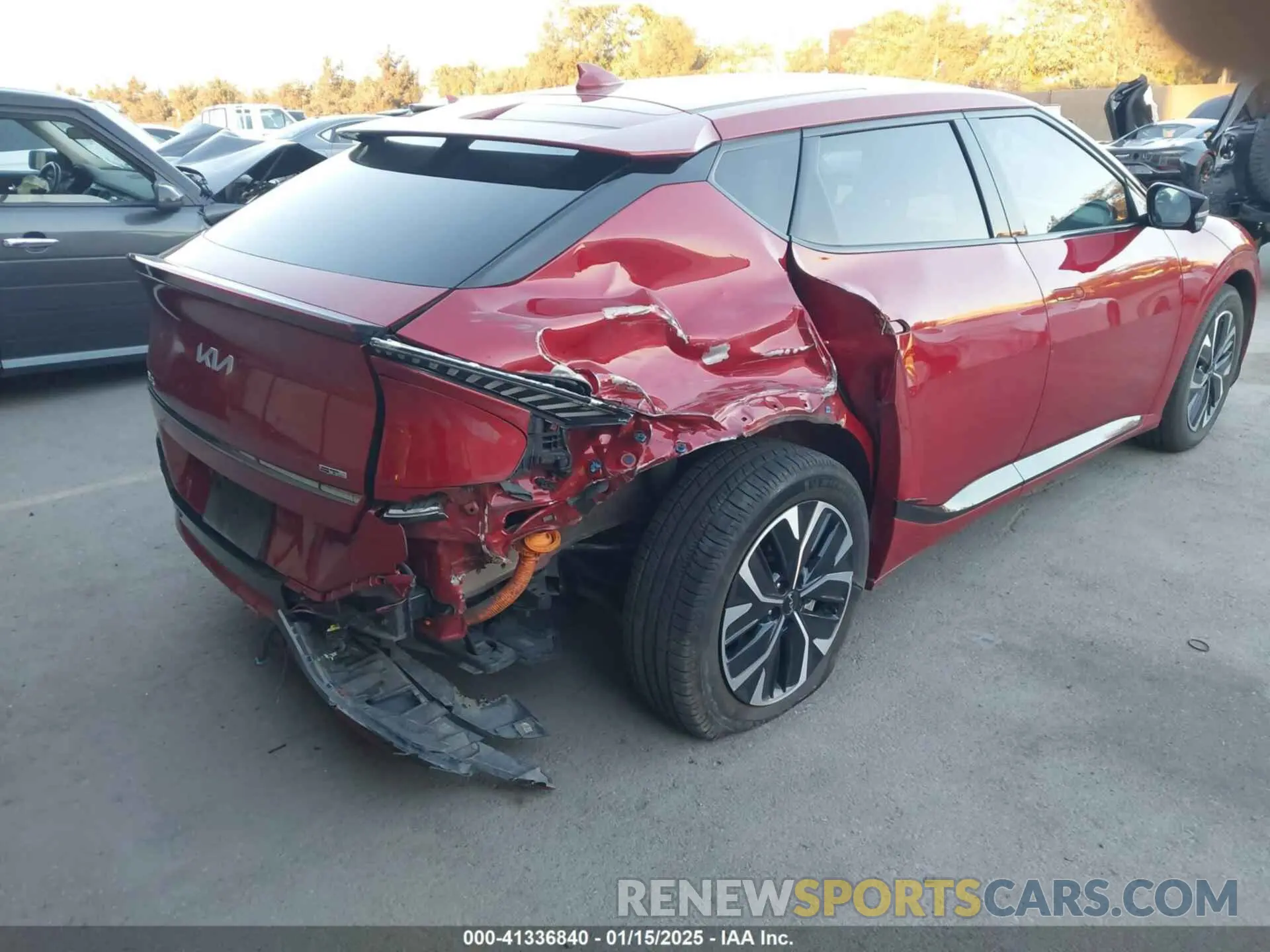6 fotografías del automóvil dañado KNDC44LA4N5080250 KIA EV6 2022