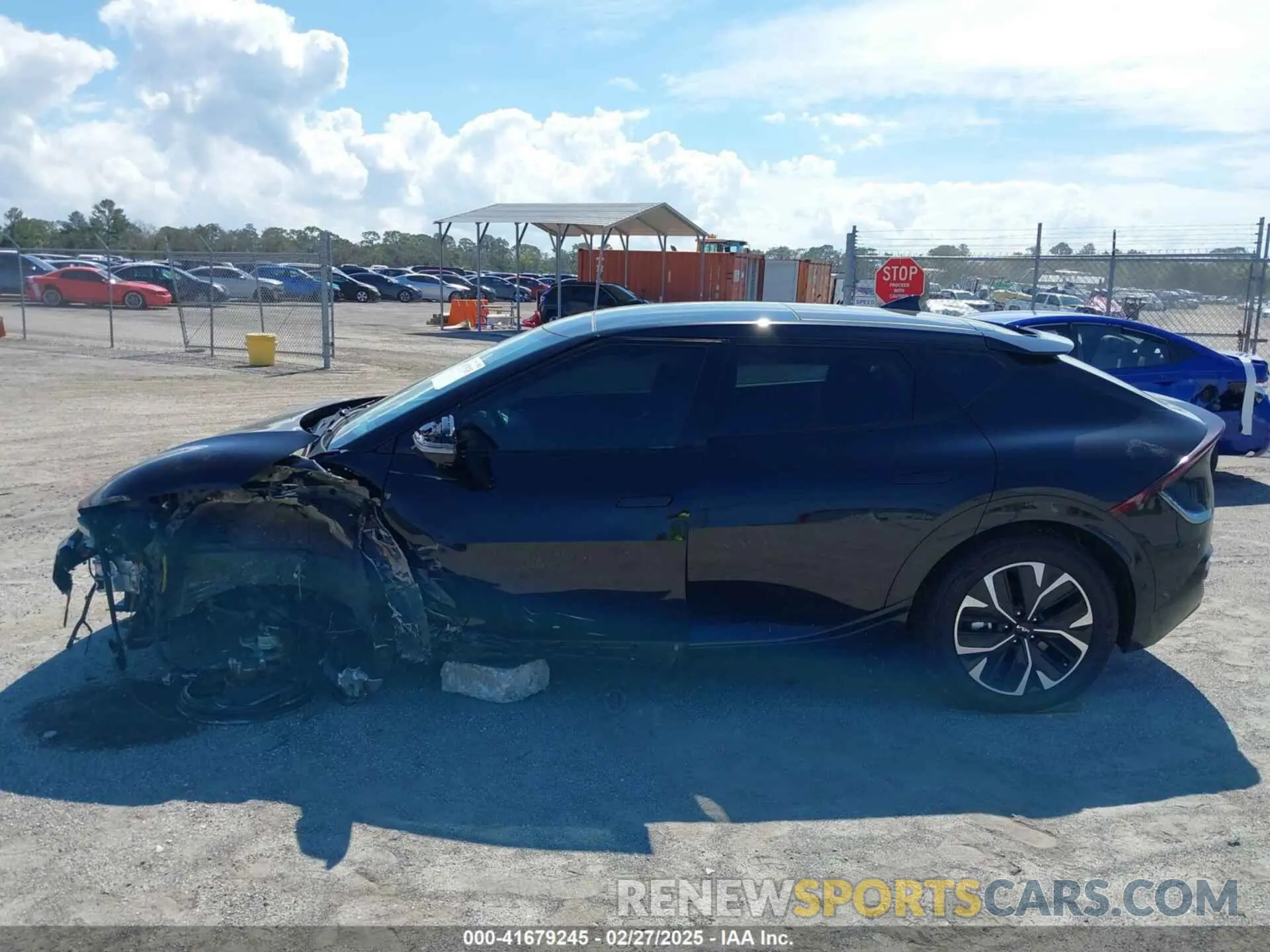 15 fotografías del automóvil dañado KNDC44LA7N5027008 KIA EV6 2022