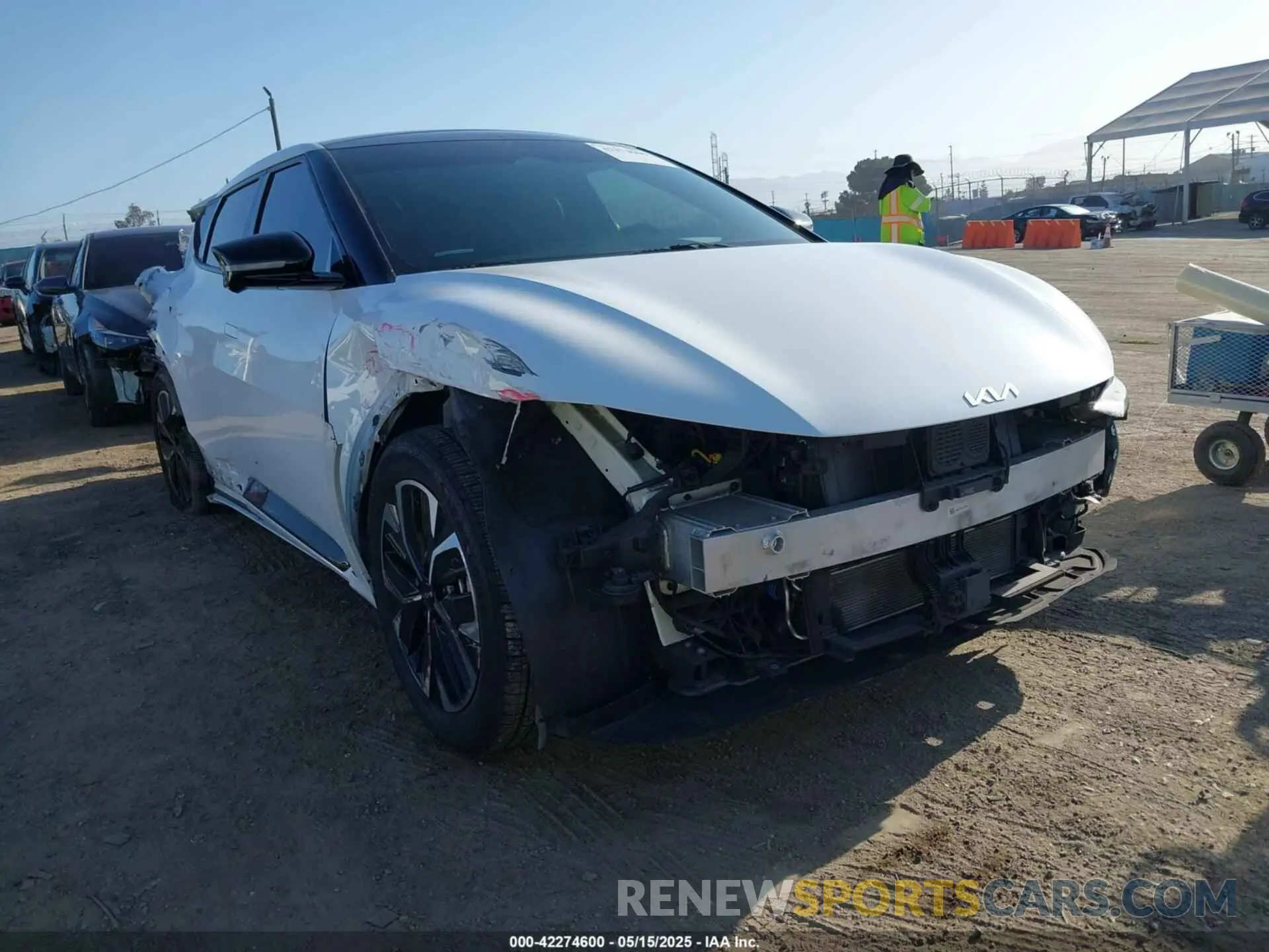 1 fotografías del automóvil dañado KNDC44LA9N5030847 KIA EV6 2022