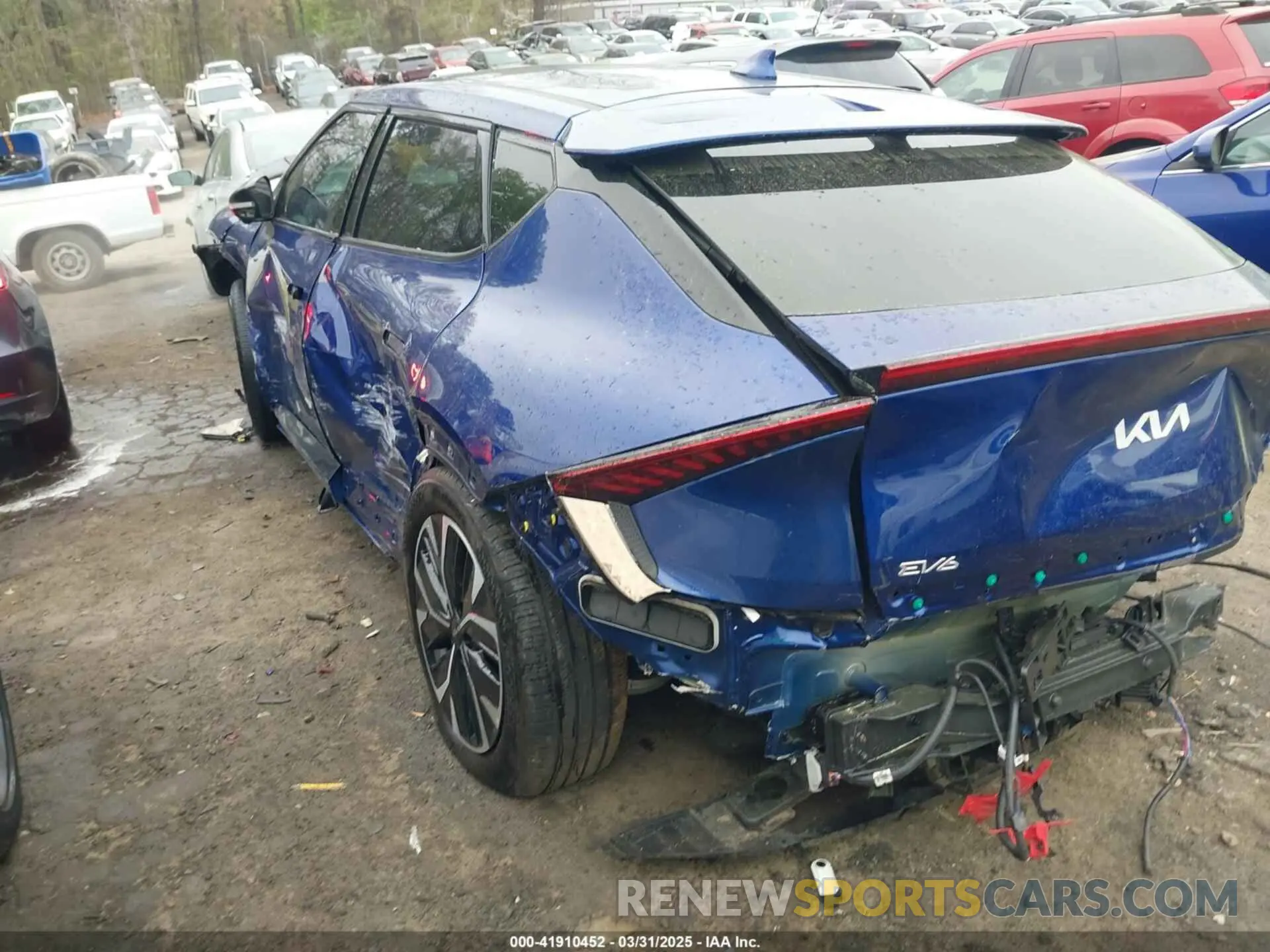 3 fotografías del automóvil dañado KNDC44LA8P5100440 KIA EV6 2023