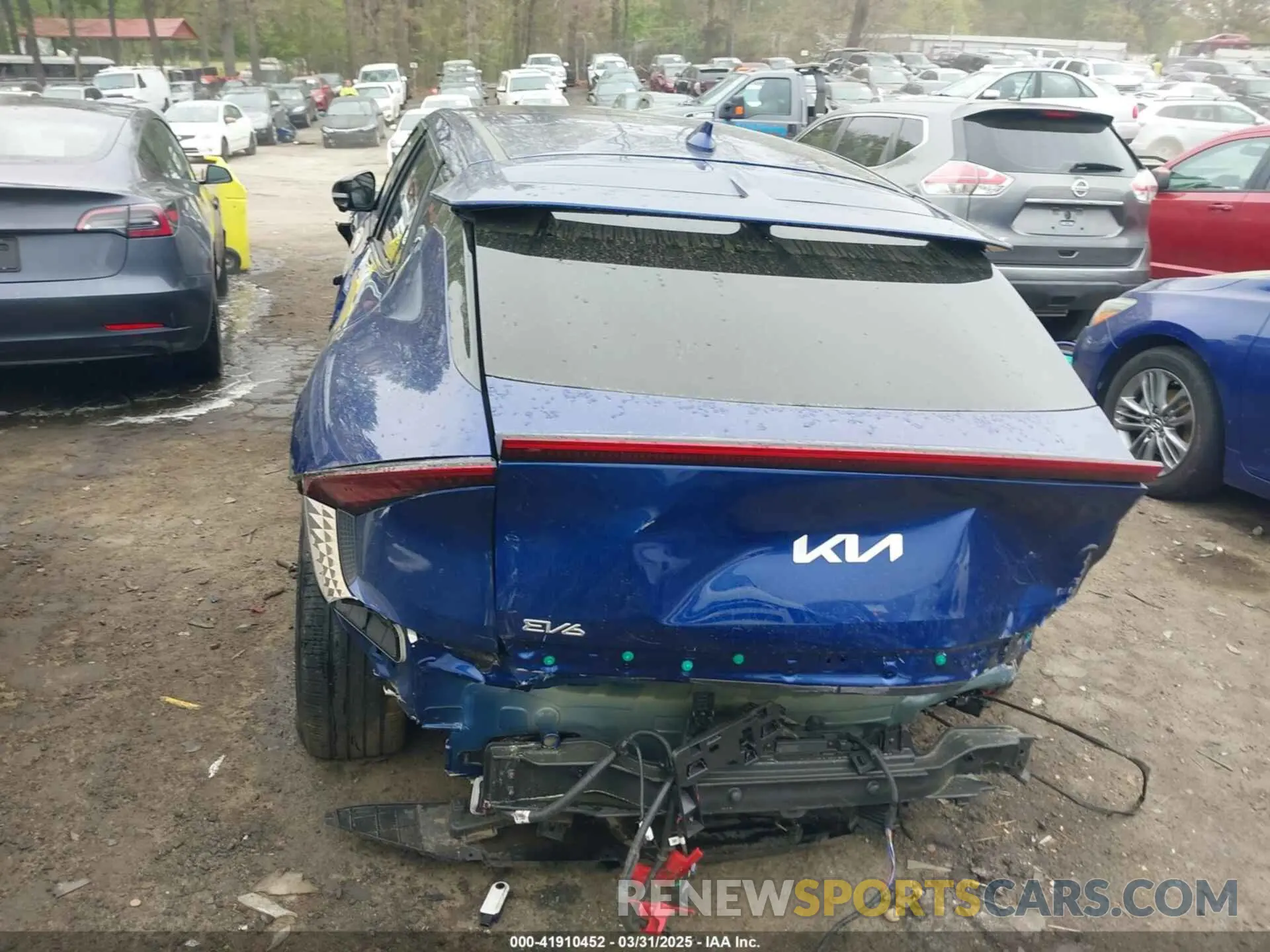 6 fotografías del automóvil dañado KNDC44LA8P5100440 KIA EV6 2023