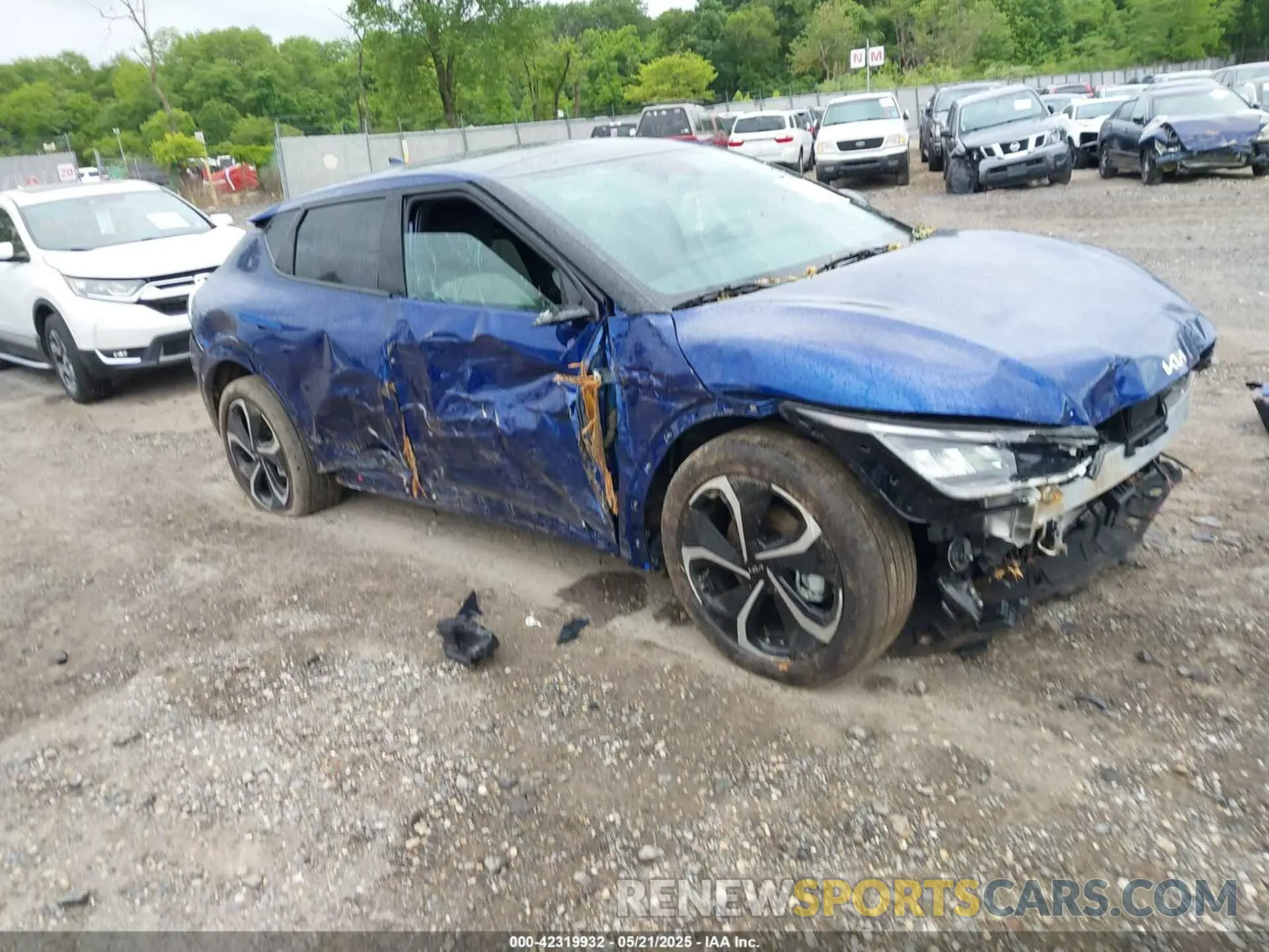 1 fotografías del automóvil dañado KNDC4DLC9R5222163 KIA EV6 2024