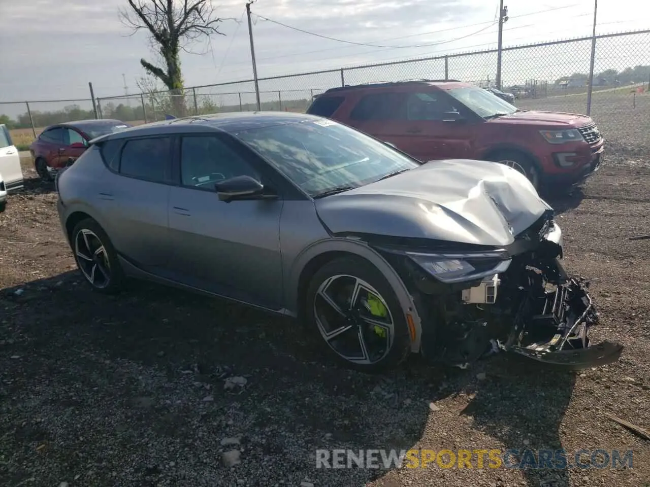 4 fotografías del automóvil dañado KNDC5DLE8R5220712 KIA EV6 GT 2024