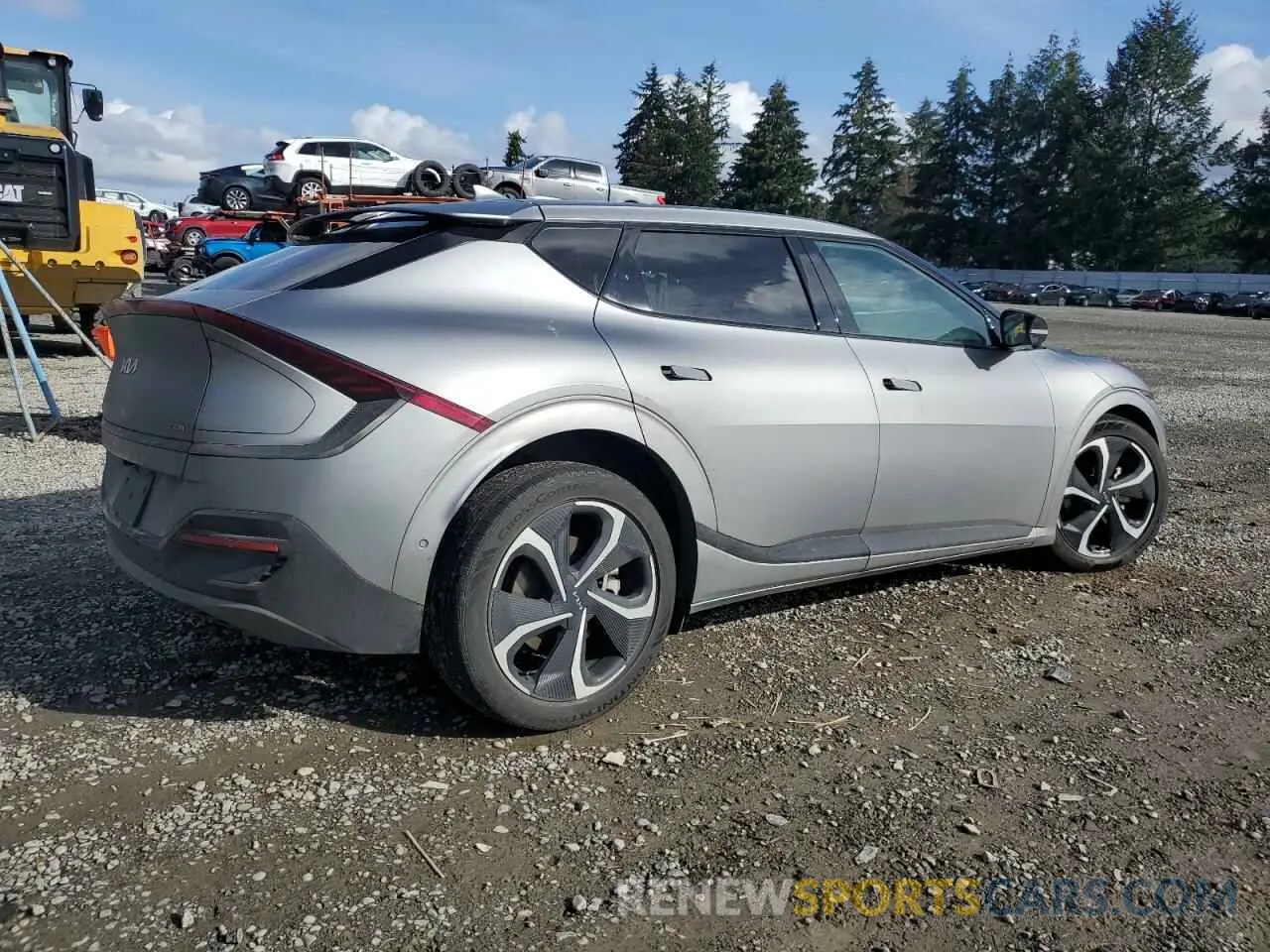 3 fotografías del automóvil dañado KNDC4DLC1N5062161 KIA EV6 GT LIN 2022