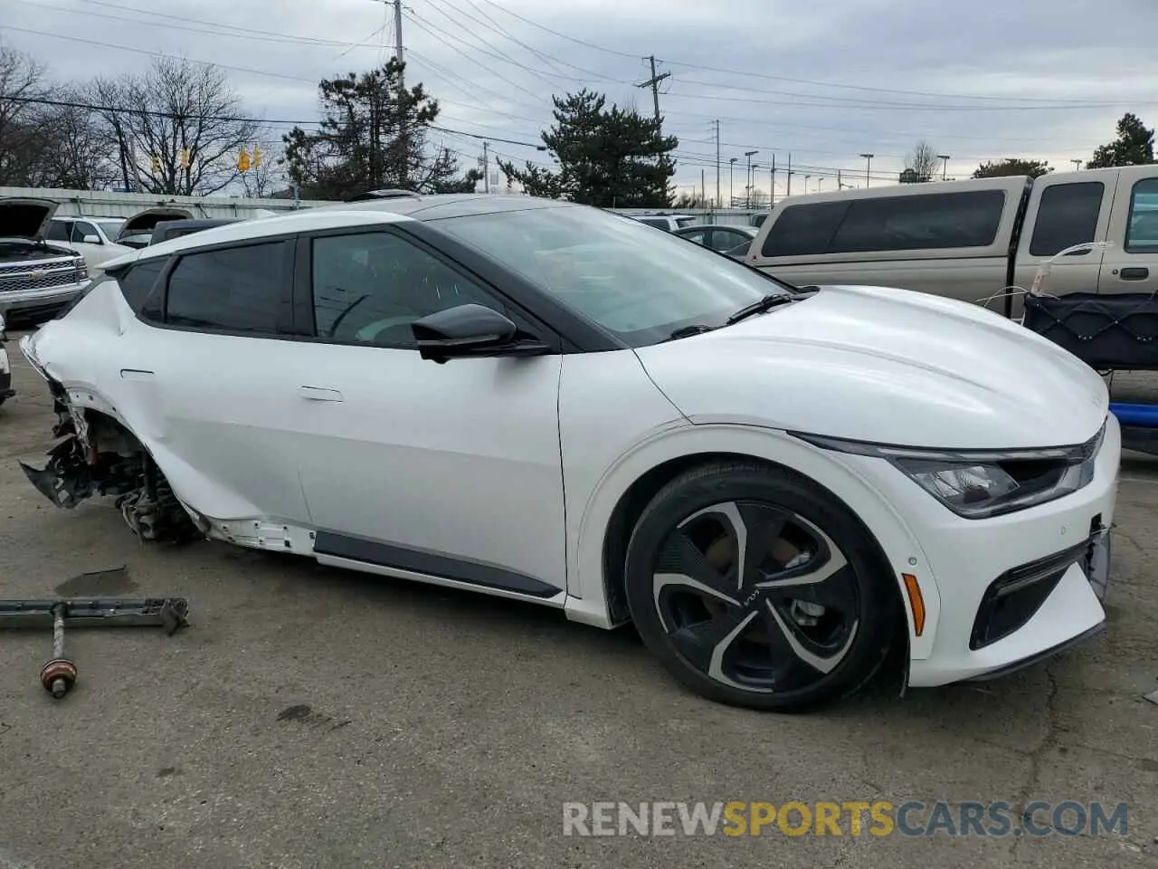 4 fotografías del automóvil dañado KNDC4DLC9N5055023 KIA EV6 GT LIN 2022