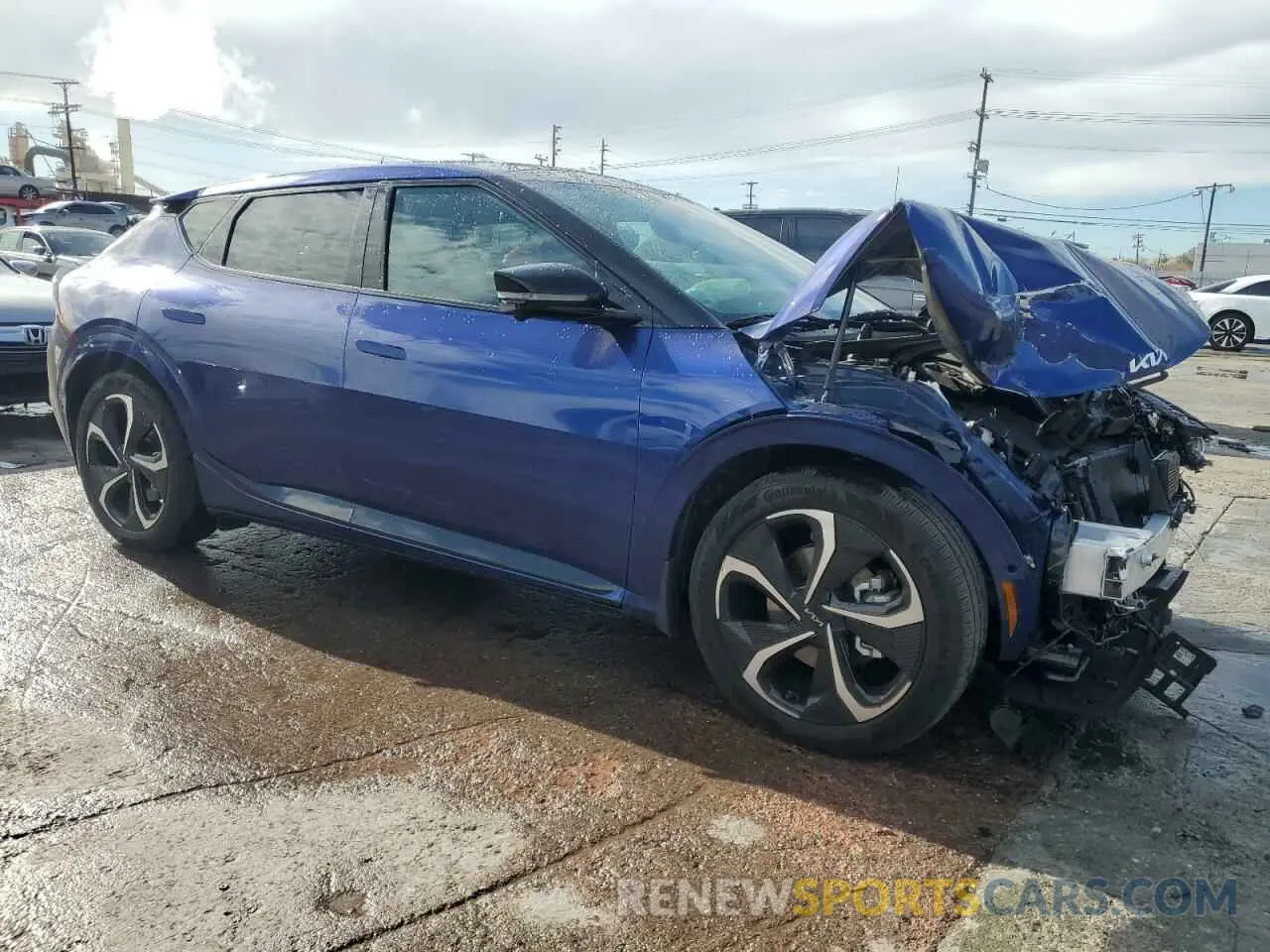 4 fotografías del automóvil dañado KNDC4DLCXR5203055 KIA EV6 GT LIN 2024