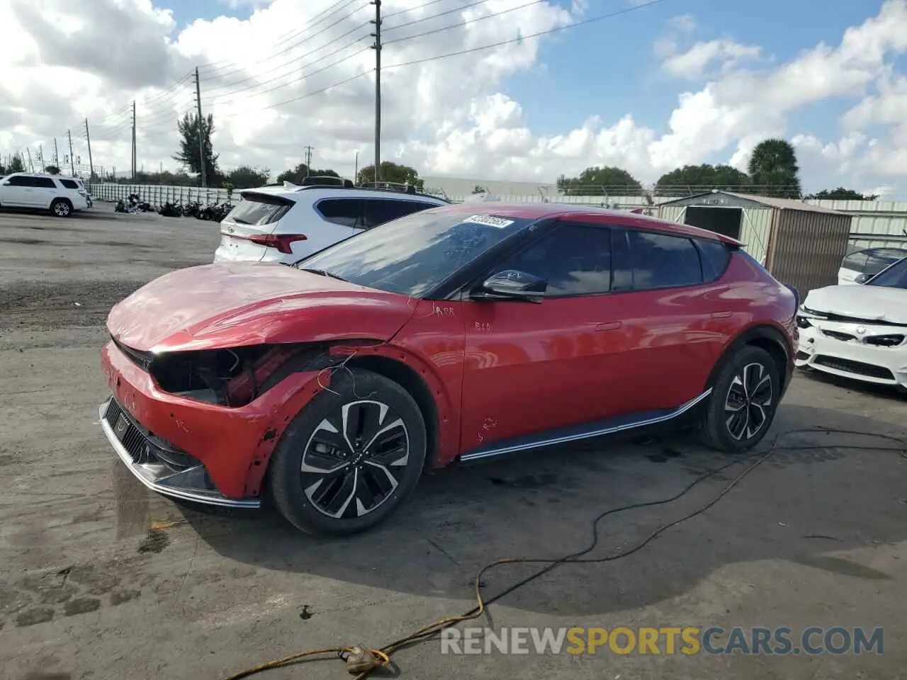 1 fotografías del automóvil dañado KNDC34LA2N5060355 KIA EV6 LIGHT 2022