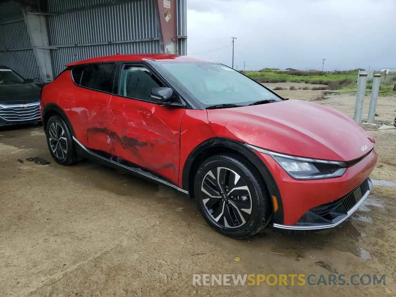 4 fotografías del automóvil dañado KNDC34LA1P5609997 KIA EV6 LIGHT 2023