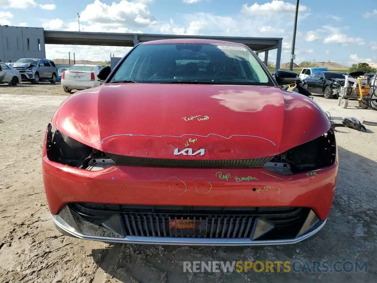 5 fotografías del automóvil dañado KNDC34LA6P5610840 KIA EV6 LIGHT 2023