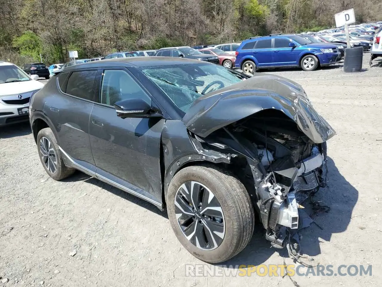 4 fotografías del automóvil dañado KNDC3DLC5P5144383 KIA EV6 LIGHT 2023