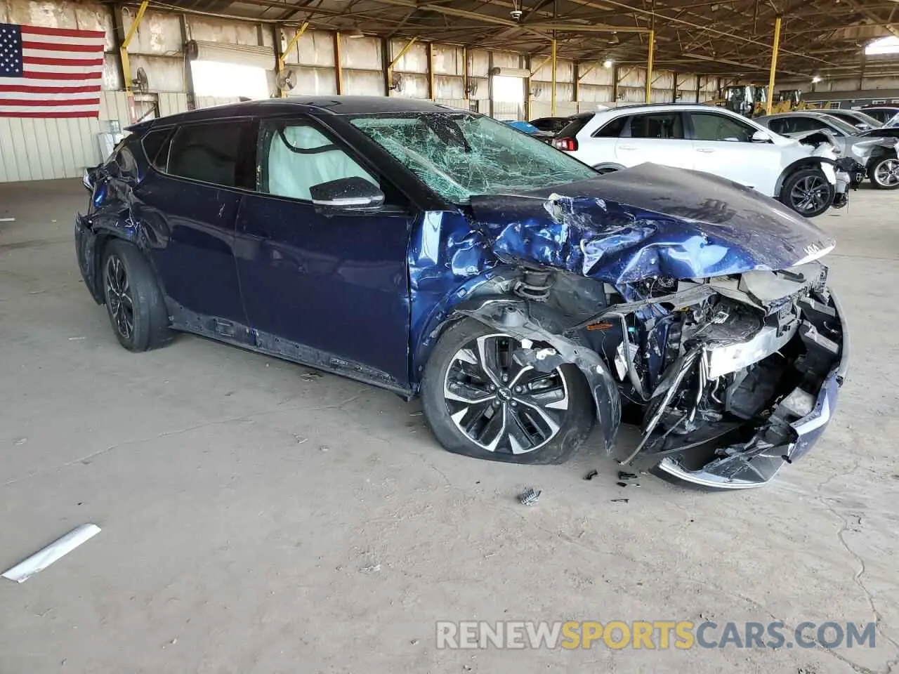 4 fotografías del automóvil dañado KNDC34LA2R5615097 KIA EV6 LIGHT 2024