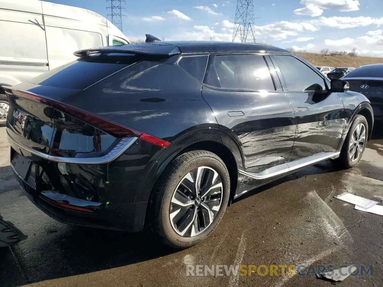 3 fotografías del automóvil dañado KNDC3DLC7R5623424 KIA EV6 LIGHT 2024