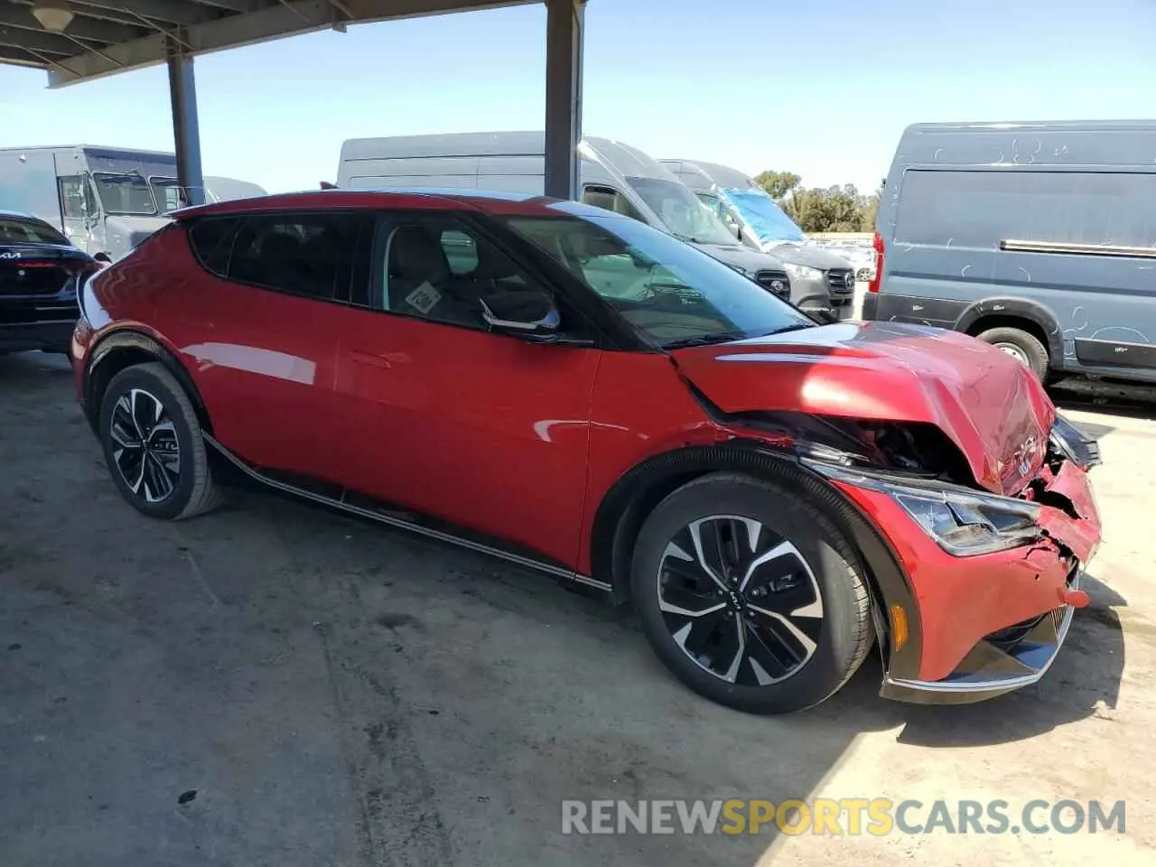 4 fotografías del automóvil dañado KNDC3DLCXR5618895 KIA EV6 LIGHT 2024