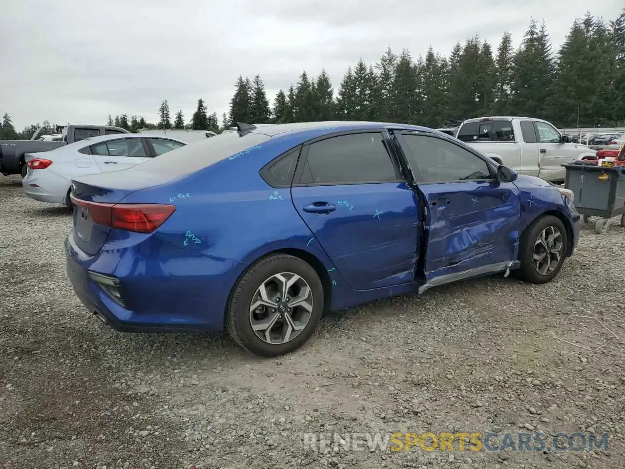 3 fotografías del automóvil dañado 3KPF24AD2KE028373 KIA FORTE 2019