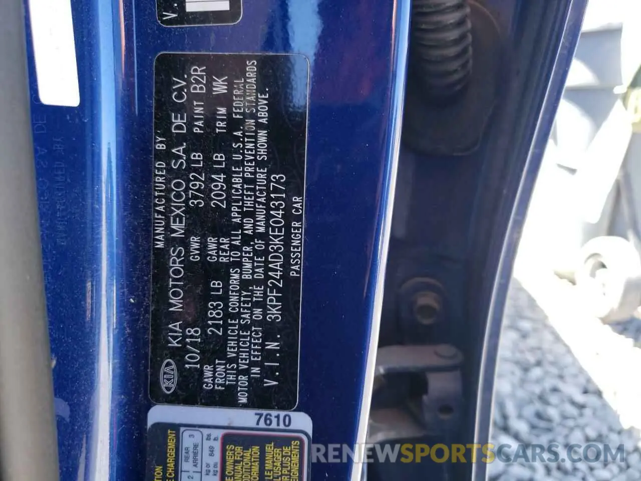 12 fotografías del automóvil dañado 3KPF24AD3KE043173 KIA FORTE 2019