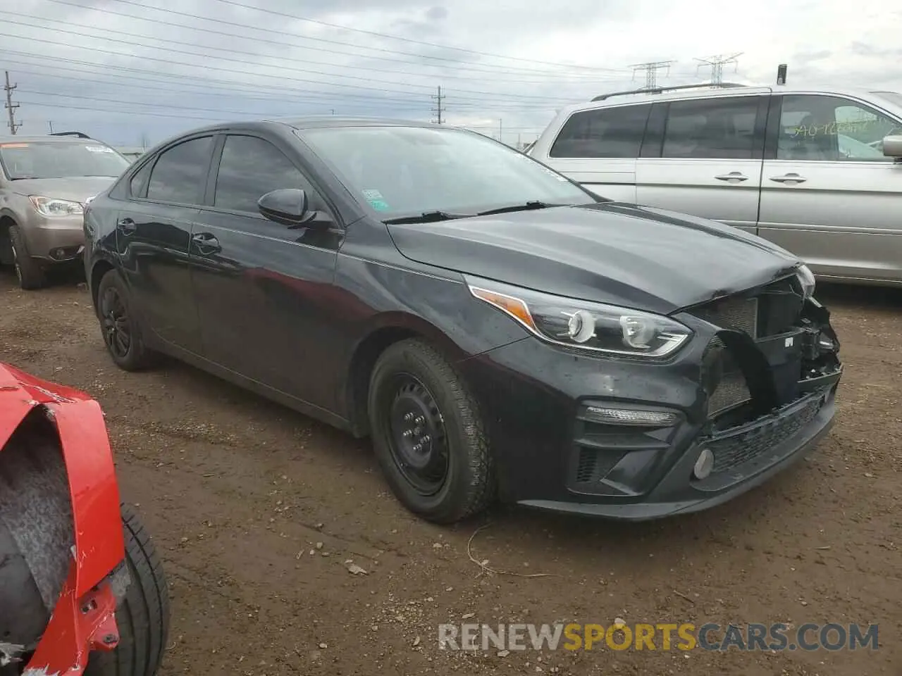4 fotografías del automóvil dañado 3KPF24AD8KE012629 KIA FORTE 2019