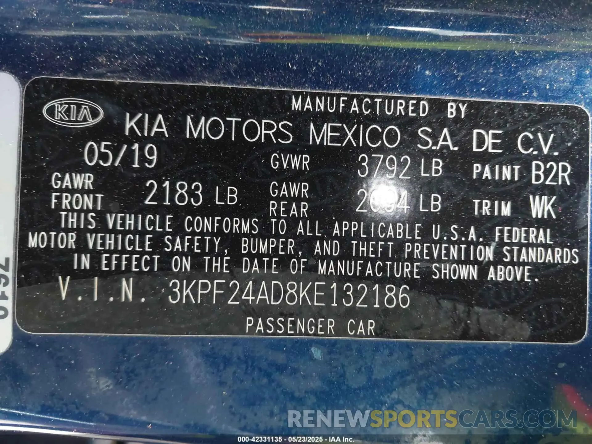 9 fotografías del automóvil dañado 3KPF24AD8KE132186 KIA FORTE 2019