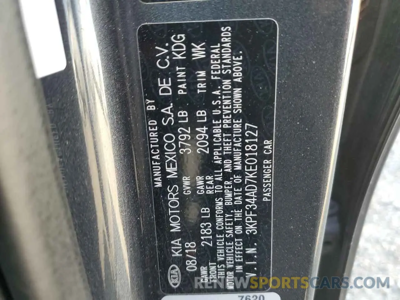 12 fotografías del automóvil dañado 3KPF34AD7KE018127 KIA FORTE 2019