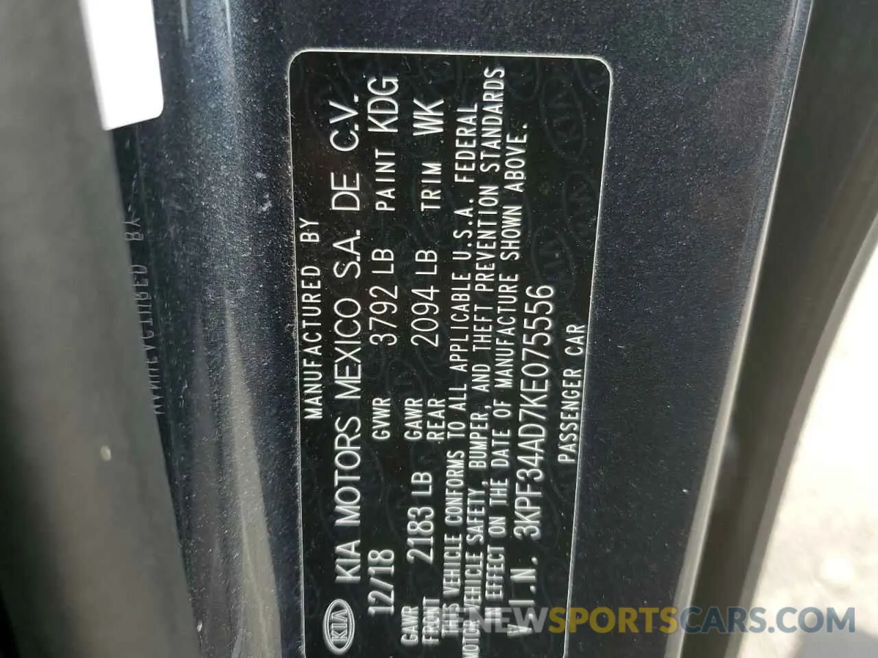 12 fotografías del automóvil dañado 3KPF34AD7KE075556 KIA FORTE 2019