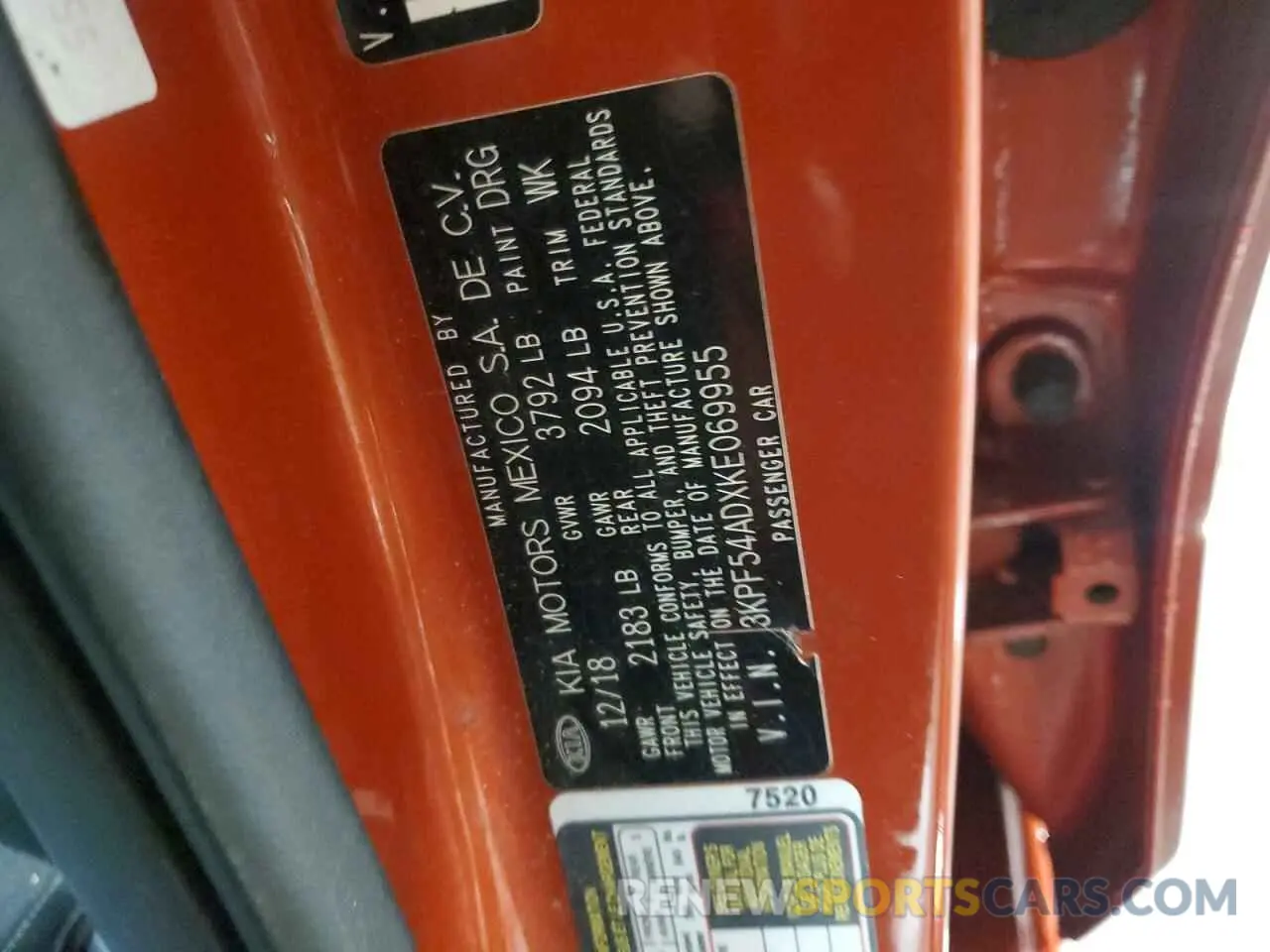 12 fotografías del automóvil dañado 3KPF54ADXKE069955 KIA FORTE 2019