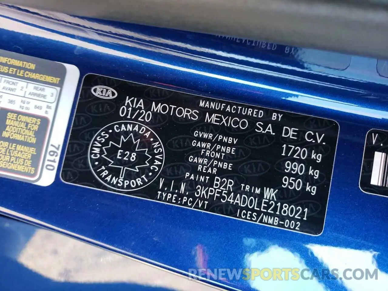13 fotografías del automóvil dañado 3KPF54AD0LE218021 KIA FORTE 2020