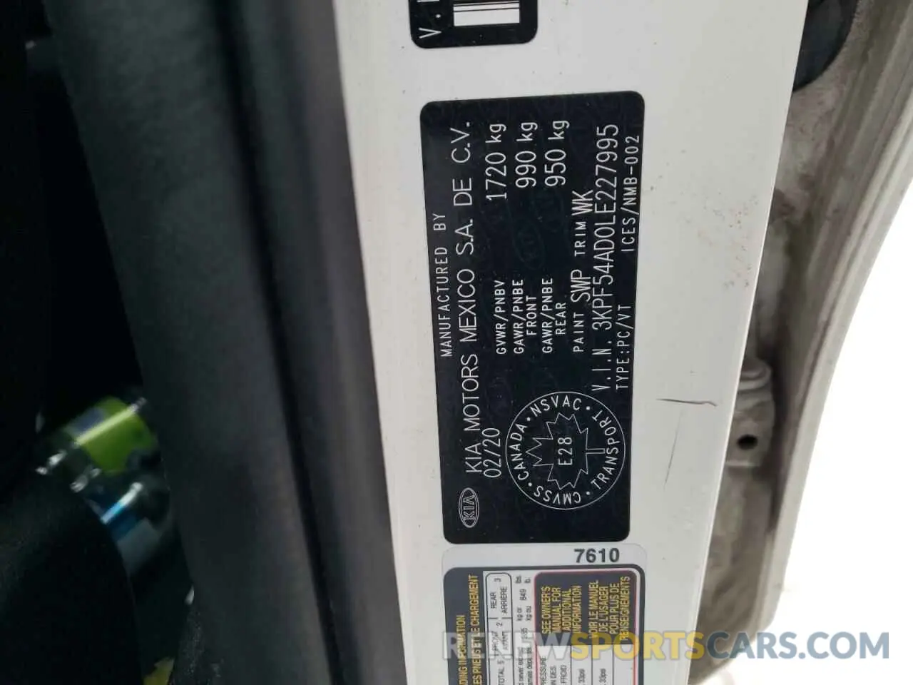 12 fotografías del automóvil dañado 3KPF54AD0LE227995 KIA FORTE 2020