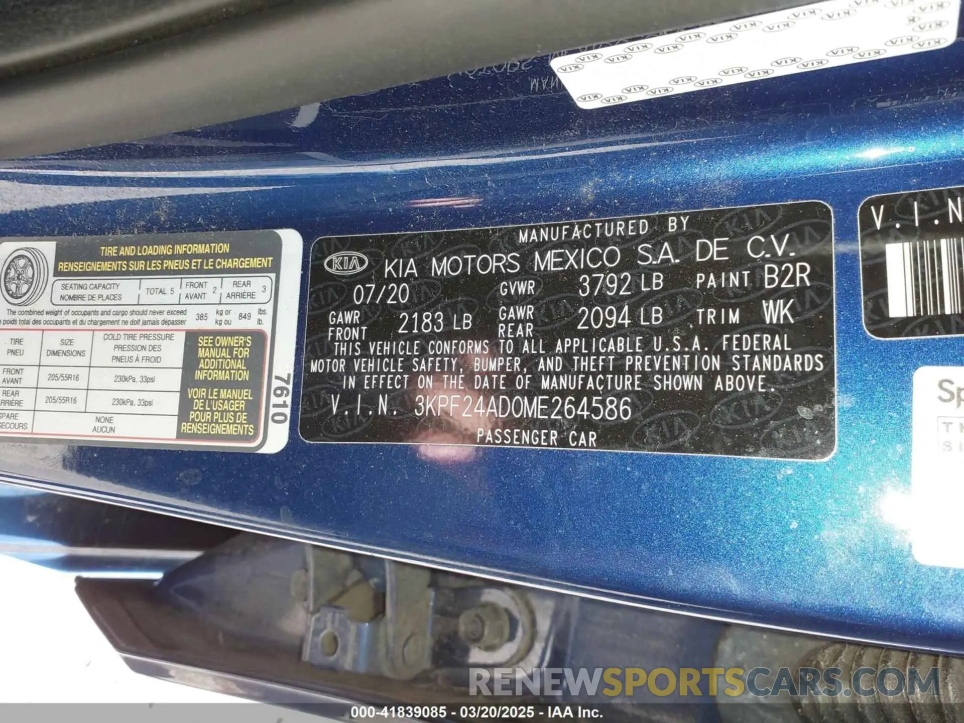 9 fotografías del automóvil dañado 3KPF24AD0ME264586 KIA FORTE 2021
