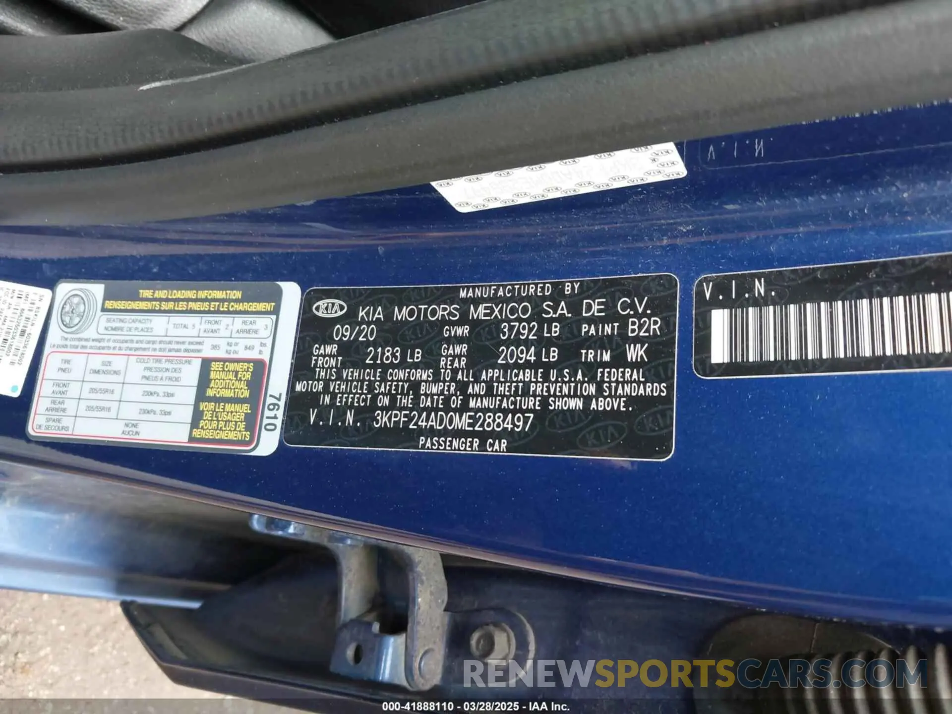 9 fotografías del automóvil dañado 3KPF24AD0ME288497 KIA FORTE 2021