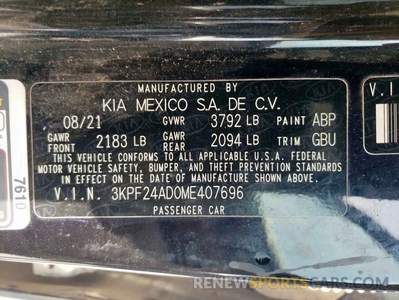 12 fotografías del automóvil dañado 3KPF24AD0ME407696 KIA FORTE 2021