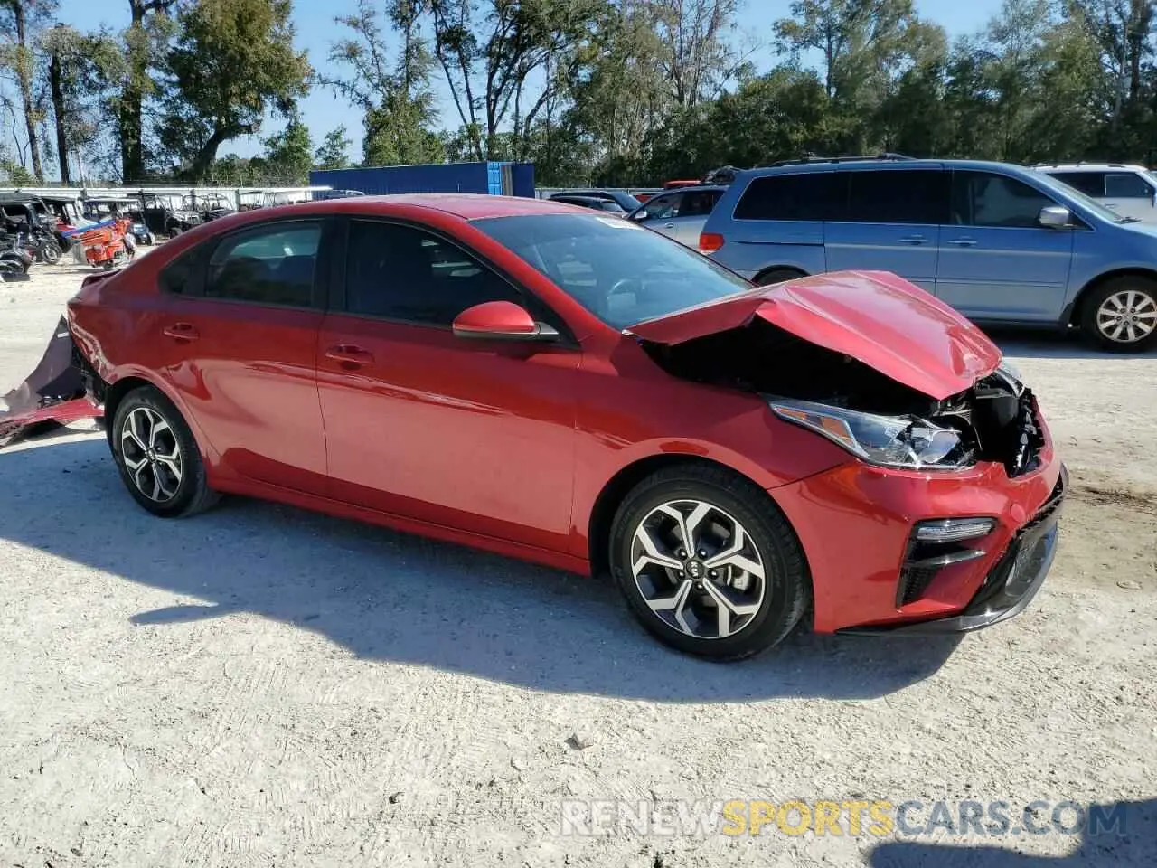 4 fotografías del automóvil dañado 3KPF24AD3ME337546 KIA FORTE 2021