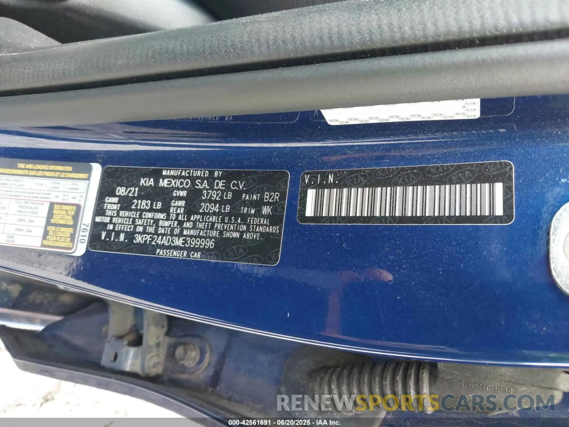 9 fotografías del automóvil dañado 3KPF24AD3ME399996 KIA FORTE 2021