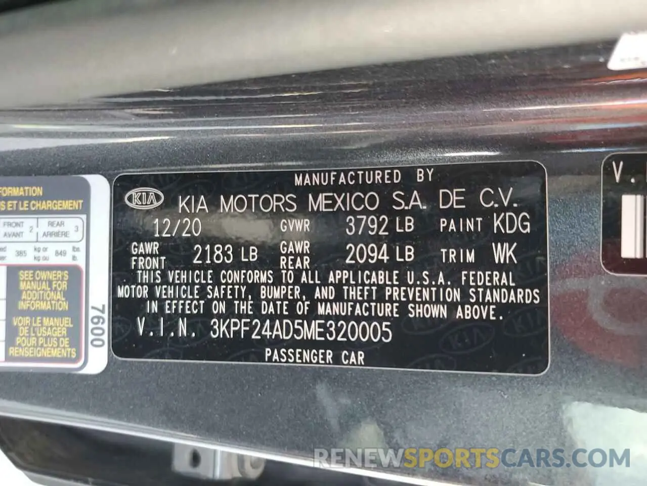 12 fotografías del automóvil dañado 3KPF24AD5ME320005 KIA FORTE 2021