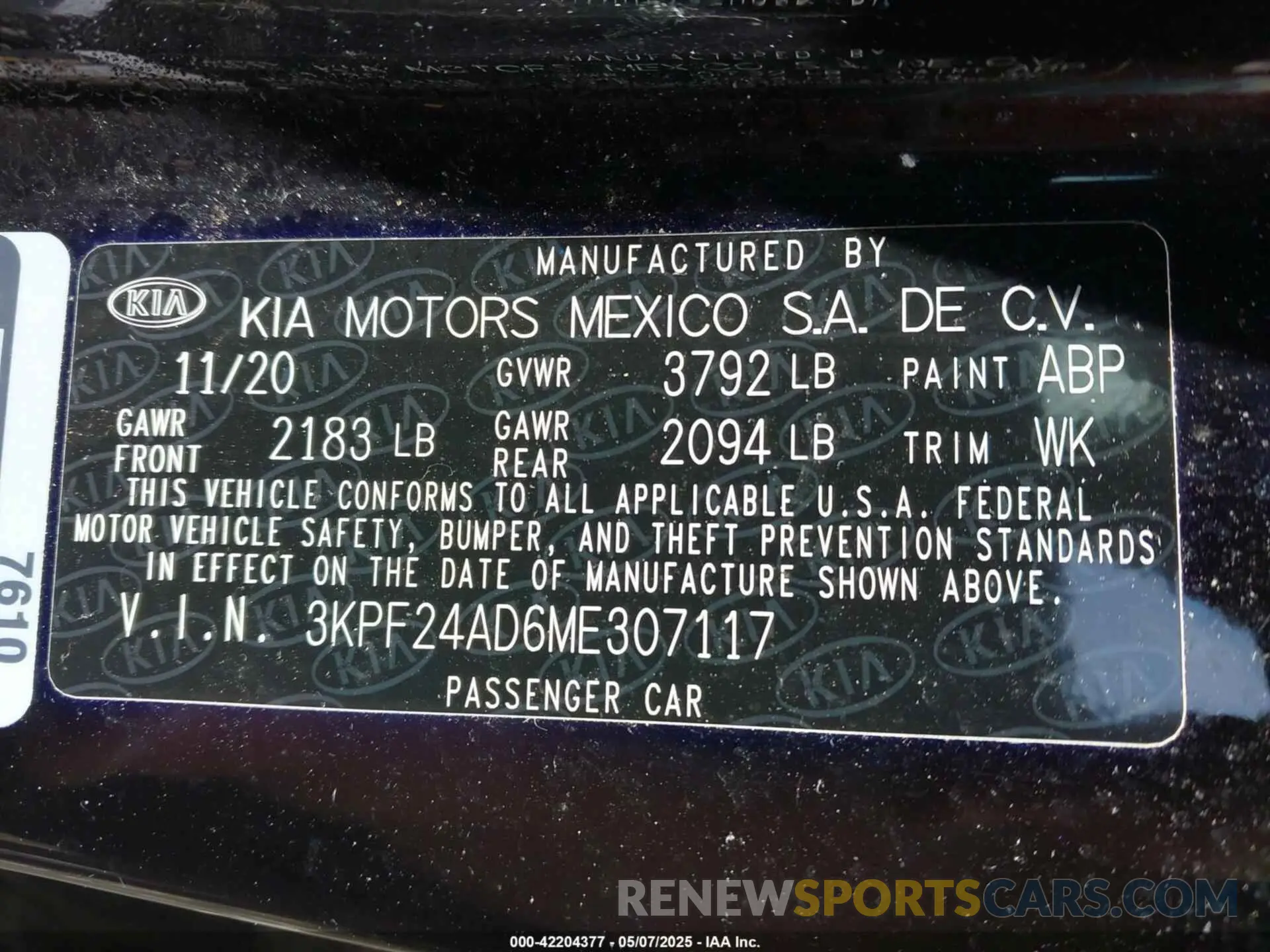 9 fotografías del automóvil dañado 3KPF24AD6ME307117 KIA FORTE 2021