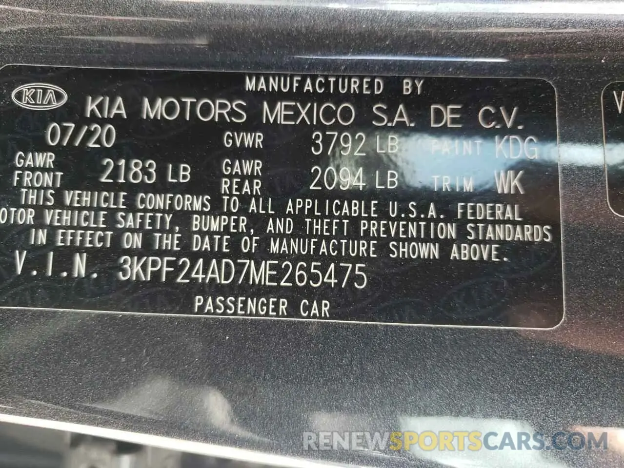 13 fotografías del automóvil dañado 3KPF24AD7ME265475 KIA FORTE 2021